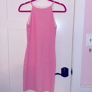 Pink gingham stretch dress! Size S